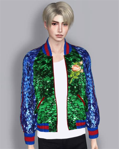 gucci sequin bomber jacket for the sims 4|sims 4 Gucci eyebrows.